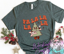 Load image into Gallery viewer, Fa La La La La Rockin&#39; Out Christmas Tree T-Shirt
