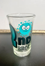 Load image into Gallery viewer, COVID SHOTS!! Set of three 1.5oz glass shot glasses
